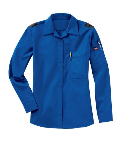 Camisa Red Kap para mujer manga larga Performance Plus Shop con tecnología OilBlok - Imagen 5 de 26