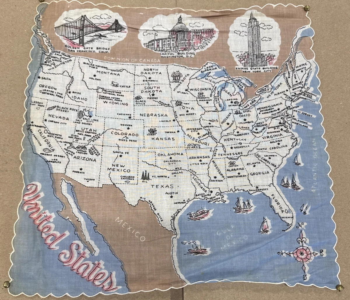 State & Souvenir Vintage Plain & Solid Handkerchiefs | eBay