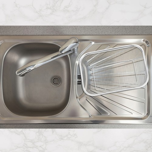  3 Stück Edelstahl Sieb Korb Gitter Sieb Schüssel Rechteck Draht Korb - Bild 4 von 12