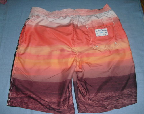 Tommy Bahama Mens Swim Trunks Board Shorts Size M 32 - 34 Lined Palm Tree Sunset - Picture 2 of 5