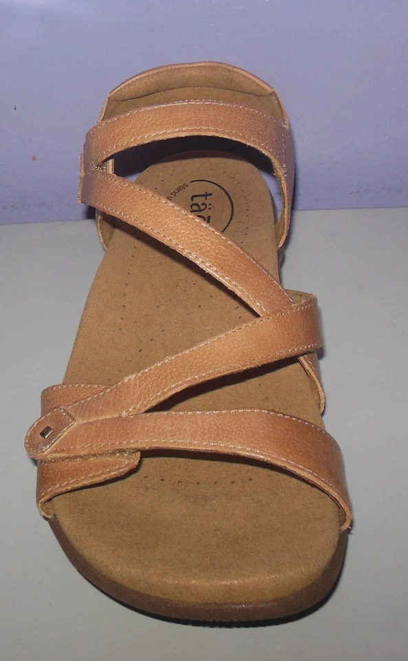 Nuevas Sandalias Taos Big Time Cuero Natural Arco y Soporte Metatarsiano Talla 7 Foto 3 de 4