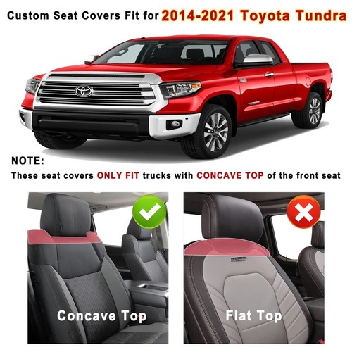 Fundas de asiento Tundra, funda de asiento de coche de cuero delantera y trasera, asiento de coche impermeable Cu - Imagen 3 de 9