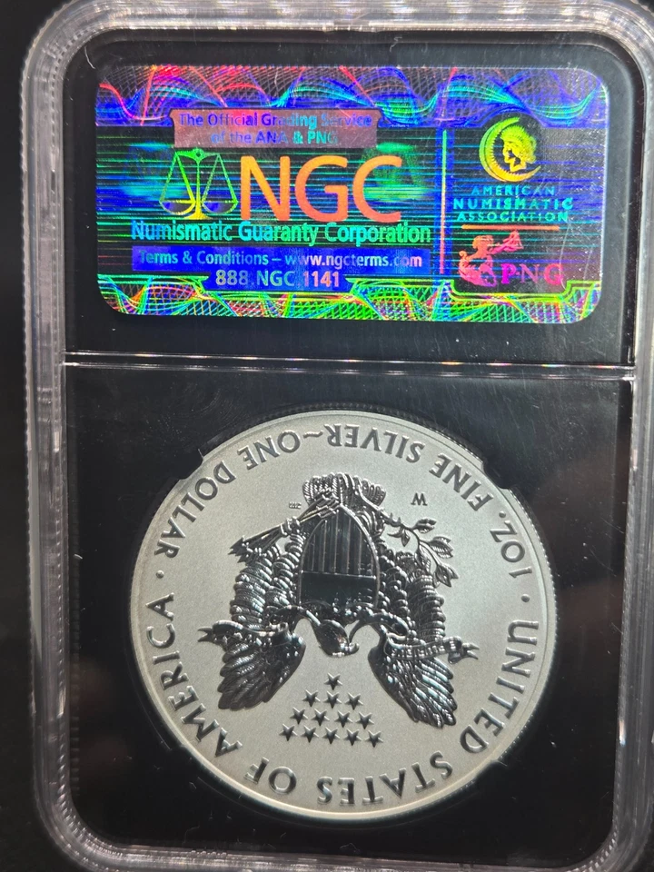 2013-W American Silver Eagle Two-Coin Set–NGC SP70/PF70–Early Release – Black - Image 2 of 4
