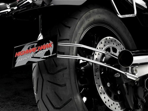 Black Rear Axle Mount Licence/Number Plate Holder Highway Hawk 59-0400B - Picture 4 of 6