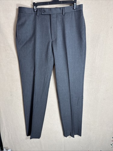 Calvin Klein Tuta 2 Pezzi 40L Antracite 34x32 100% Lana Estremamente Slim Fit Biglietto - Foto 14 di 17