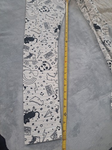 Wonder Nation Girl's Cotton Leggings Ivory Black Fun Cats XL (14-16) - Picture 8 of 9