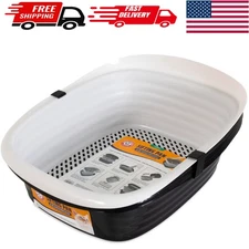 Oversized Sifting Litter Box - Effortless Odor Control & Eco-Conscious Design