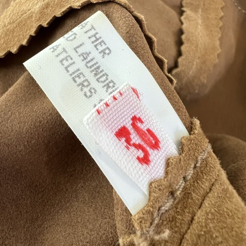 Vintage Sylvie Schimmel Paris Suede Leather Vest Size M Brown Western Rodeo - Picture 6 of 10