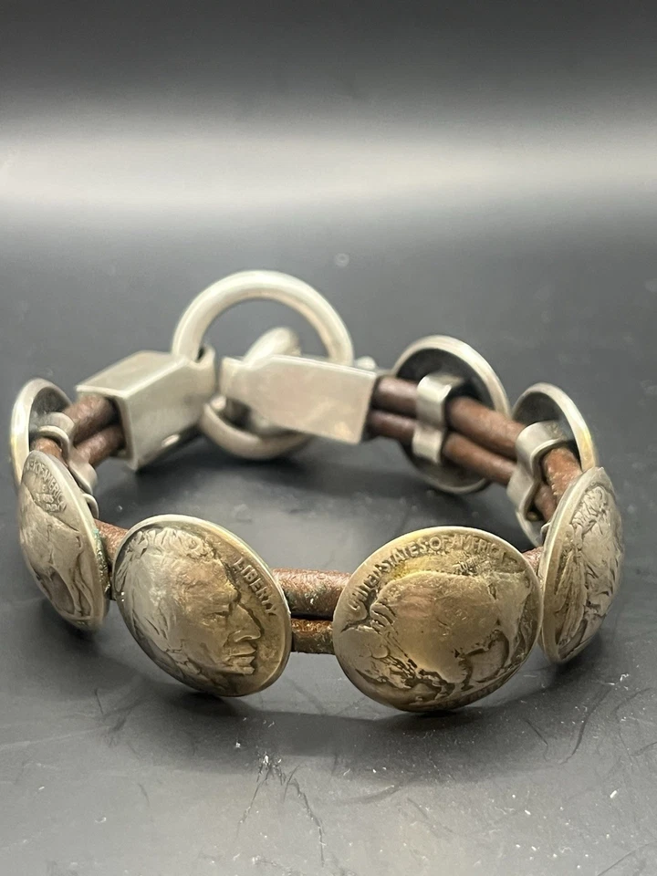 Arnold Goldstein Bracelet Ralph Lauren Coll. -8 1/2 Inch- Sterling - Buffalo - Image 2 of 4