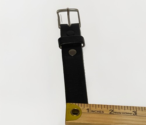 Vintage Hickok Men’s Size 44 Black Distressed Cowhide Leather Belt - Picture 3 of 11