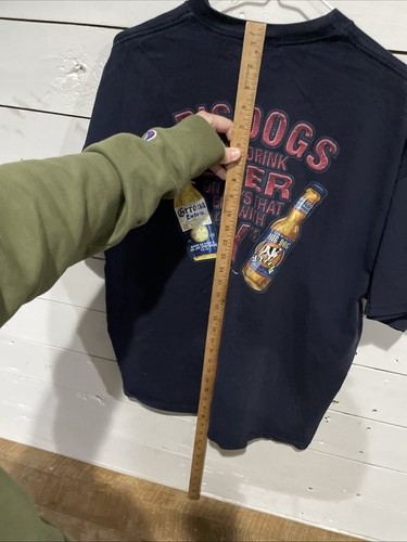 Vintage Big Dog Drink Beer On Days With Y Kurzarm Rundhals T-Shirt passt XL - Bild 6 von 10