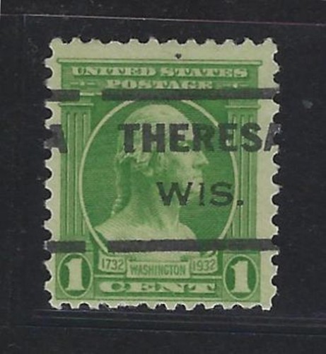 Precancels - WI - Theresa - 705-621 - 1¢ Bicent - $10 type - Picture 1 of 2