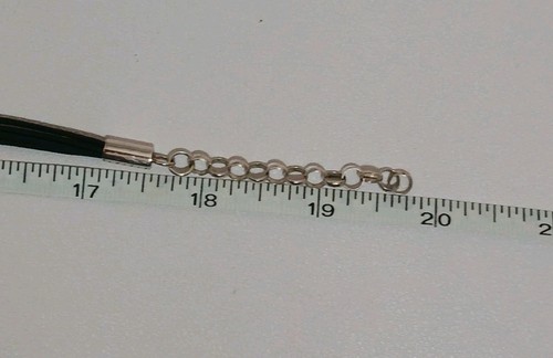 Collar Milor Italia Plata Esterlina Gran Cuentas Anudadas Cordón Negro 18" Ajustable - Imagen 3 de 15