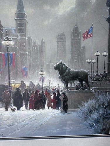 Gerahmter G. Harvey Limited Edition Druck "Exhibition Day-Chicago" mit Echtheitszertifikat - Bild 11 von 20