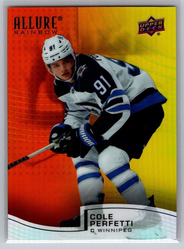 2021 Upper Deck Allure Cole Perfetti Rainbow Orange Yellow #R-5 Winnipeg Jets - Picture 1 of 2