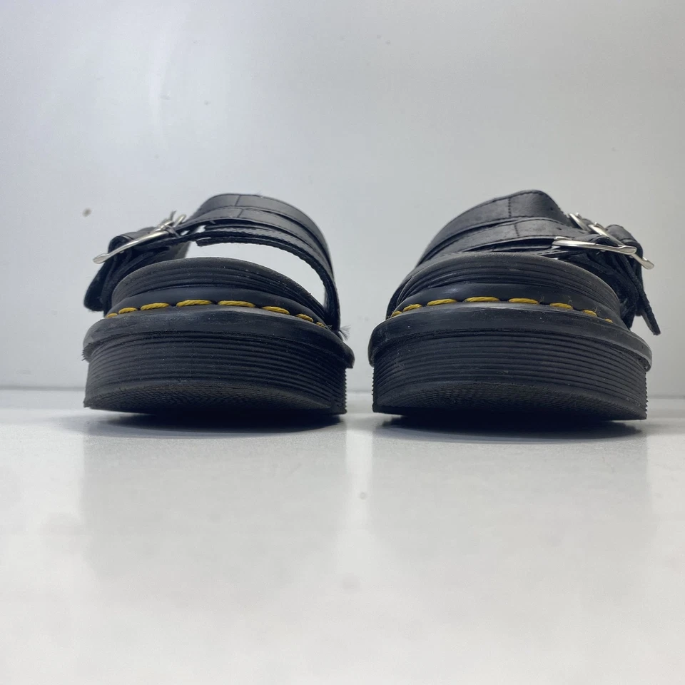 Dr. Martens Mujer Blaire Cuero Negro Hebilla Slides Talla 7 Foto 2 de 4
