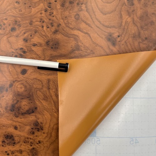 Brown Wood Grain Furniture Paper PVC Self-Adhesive Shelf Liner Locker Door St... - Picture 4 of 11