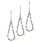 3pcs Cell Phone Lanyard Strap - Beaded Star Phone Charm Wristlet Short Hand