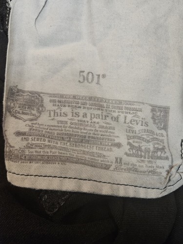 Levis 501 Original Fit Jeans Straight Leg Button Fly 100% Cotton Black - Bild 6 von 7