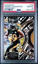 2023 Select Premier #130 Darnell Washington Zebra SP Pittsburgh Steelers PSA 10