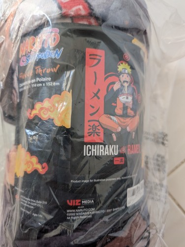 Naruto Shippuden Ichiraku Ramen Fleece Blanket 45"x60" Just Funky NEW - Picture 2 of 3