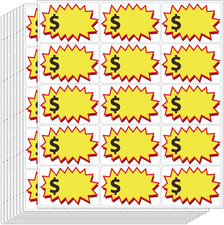 300 Pcs Garage Sale Stickers, (2"X3") Removable Adhesive Yard Sale Price Tag