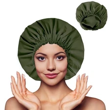 Double-Layer Waterproof Shower Cap – Reusable & Durable TPU Hair Protector