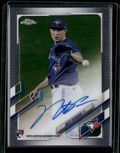 2021 Topps Chrome #RA-NP Rookie Autographs Nate Pearson