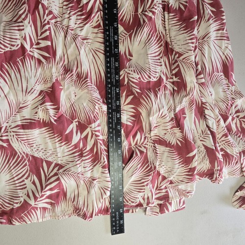 Torrid Dress Women's 1X Pink White Tropical Floral Buttons Belted Short Sleeve - Picture 9 of 19