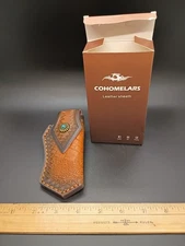 Cohomelars 5" Leather Knife Sheath NEW In Original Box