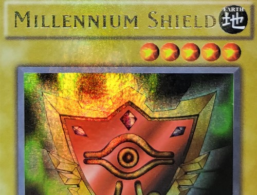 Yugioh Millennium Shield McDonald's Promo MP1-001 Ultra Rare Holo Bleed - Picture 3 of 8