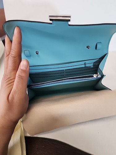 Hermes Epsom Constance Wallet To Go Bleu Atoll NO BOX - Picture 13 of 15