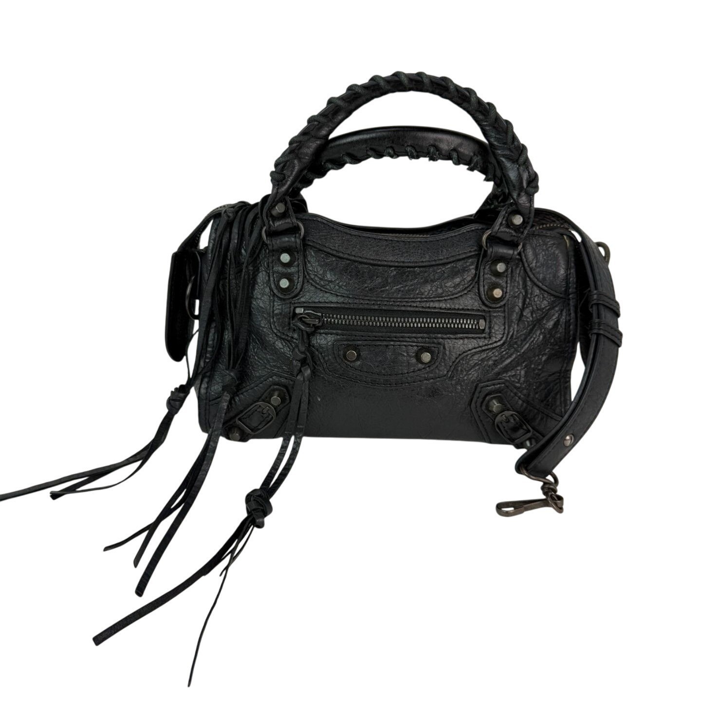 Balenciaga Le City Bag Mini Black Arena Storico Lambskin Crossbody Bag Ebay Live