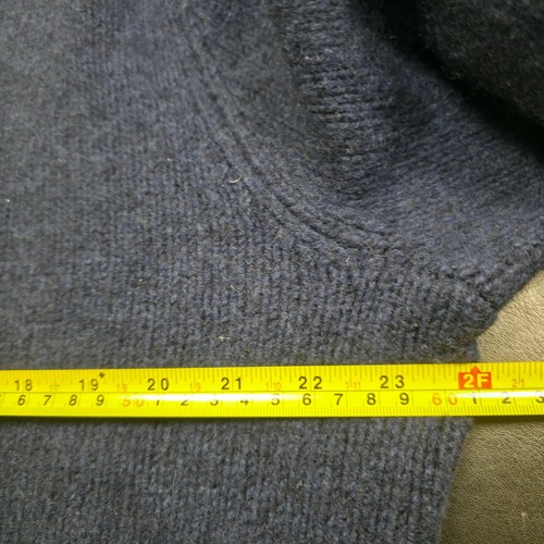 Pullover Clásico De Colección LL BEAN Para Hombre XL Brezo Azul Marino Lana de Cordero Cuello Redondo Tejido Pesado - Imagen 5 de 7