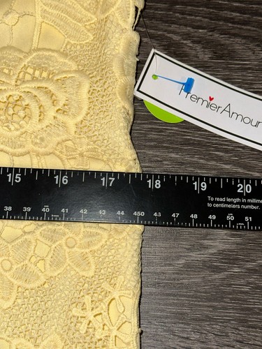 Premier Amour Butter Yellow Lace Easter Cocktail Dress Womens Size 16 JC Penney - Picture 11 of 14