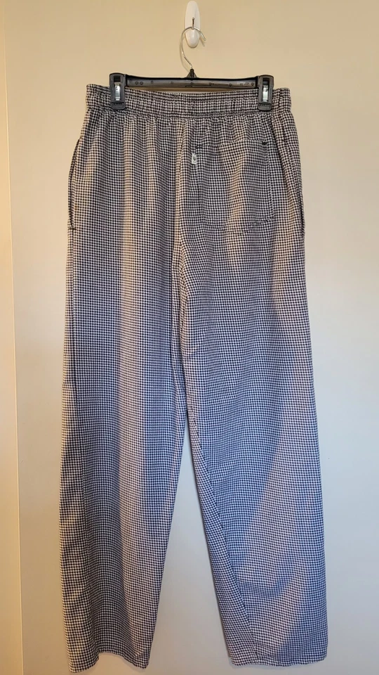 Uncommon Threads Black & White Houndstooth Cargo Chef Pants Size MED - Image 2 of 4