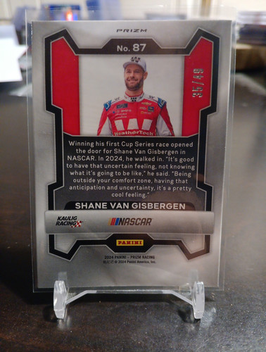 Prizm Racing Shane Van Gisbergen #87 Carolina Blue Prizm 35/49 SP 2024 - Imagen 2 de 2