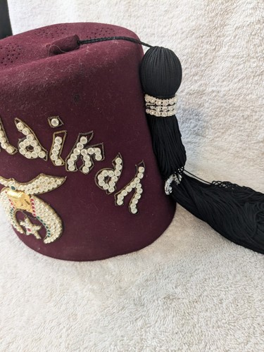 Fez Almalaikah Shriner Masonic Hat Bling! - Picture 3 of 8