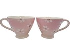 Whittard of Chelsea Handpainted Pink Floral Tea Mugs Set of 2 T2920 F19