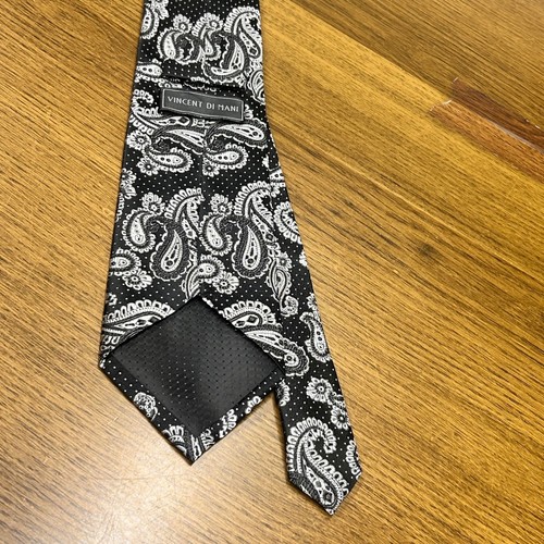 Cravatta Vincent Di Mani in seta modello paisley fatta a mano classica - Foto 7 di 9