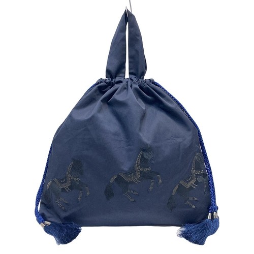 Auth ear PAPILLONNER - EAZ1082312A0016 Dark Navy Cotton Polyester Tote Bag