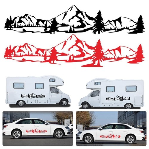 Kit autocollant sticker voiture sc??ne montagne arbre autocollant camping-car in - Picture 2 of 14