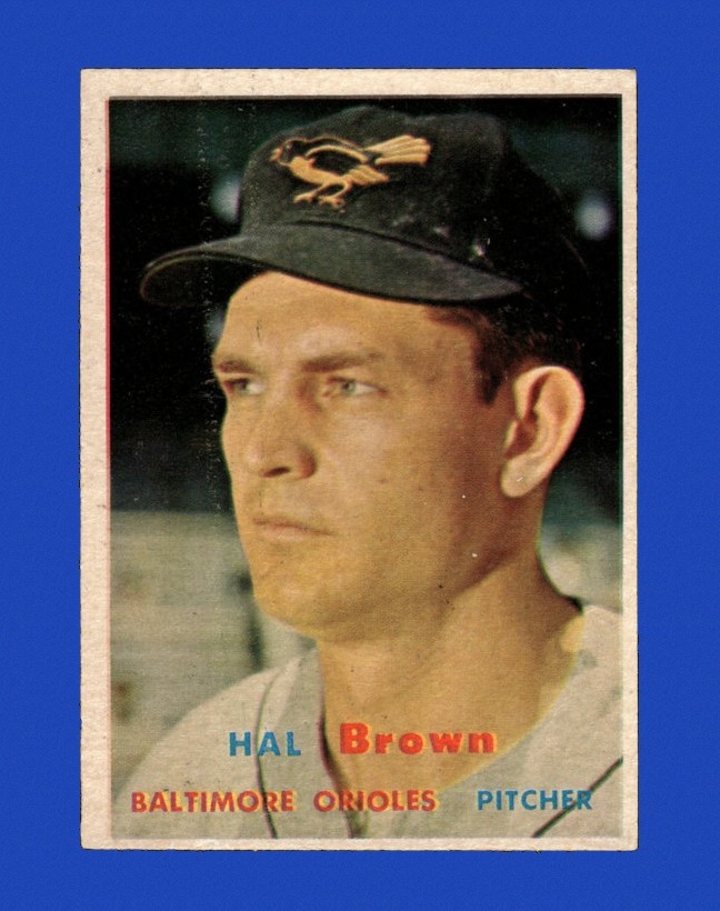 1957 Topps Set-Break #194 Hal Brown EX-EXMINT *GMCARDS*