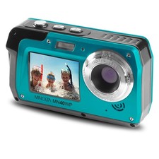 Minolta MN40WP Waterproof Digital Camera 48MP 2.7K Dual LCD Pink