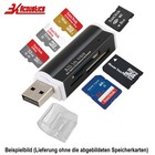 Kartenlesegerät Kartenleser TF Card Reader Micro SD MMC M2 USB Stick Schwarz