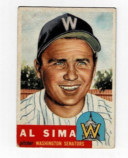 1953 Topps Baseball Al Sima #241 Washington Senators