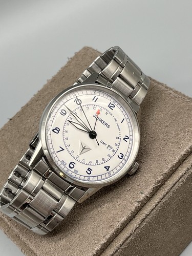 JUNKERS GMT HERRENUHR QUARTZ MIT DATUMSANZEIGE EDELSTAHL F.1 - Bild 2 von 13