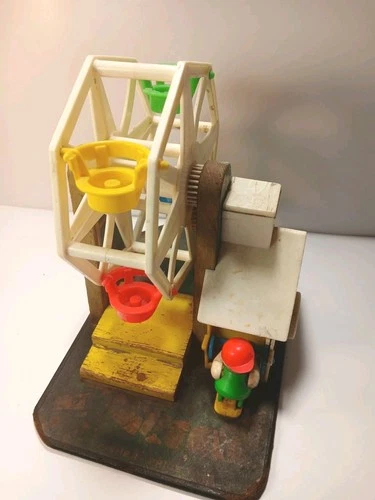 Vintage 1966 Fisher Price Little People Music Box Ferris Wheel (For Parts)