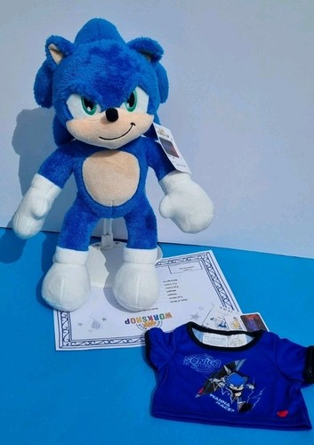Maglietta BUILD A BEAR Sonic The Hedgehog 3 senza suono peluche e ombra nuova con etichette - Foto 9 di 9