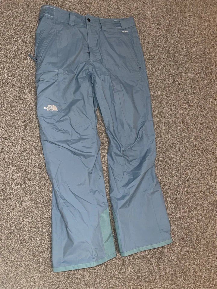 Pantalones de nieve North Face impermeables para hombres medianos (M) - azul puerto Foto 4 de 4